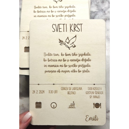 Vabilo SVETI KRST A5 - časovnica