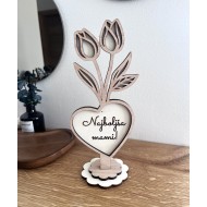 Leseni tulipani s srčkom