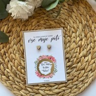 Kartica s skritim sporočilom in lesenim darilcem-KRSTNA BOTRA