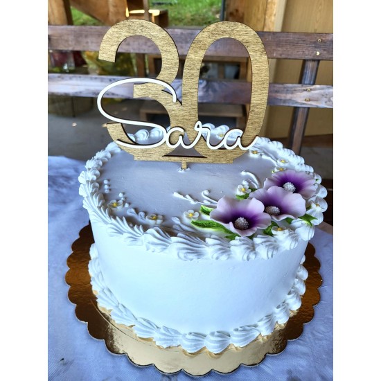 Cake topper ''Številka in ime''